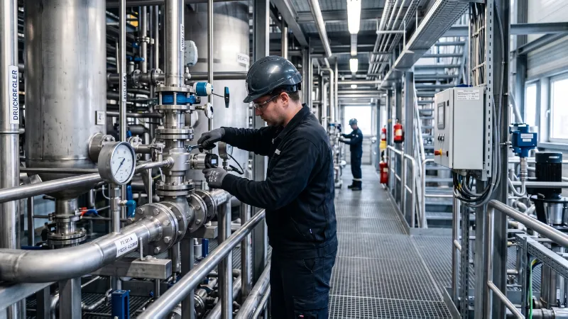 Chemieanlage im industriellen Projekteinsatz