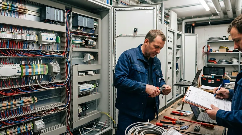 Industrieelektriker im technischen Projekteinsatz